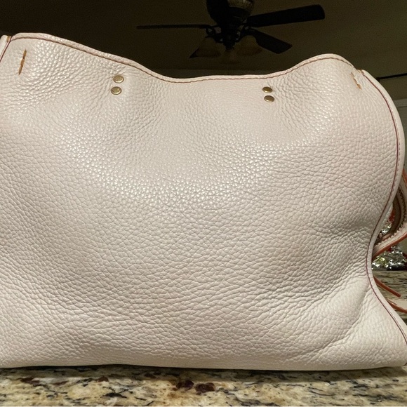 Coach 1941 Rogue 38124 Chalk Natural Pebble Leather with Oxblood, Suede Lining - Picture 10 of 12